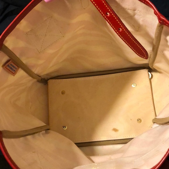 Dooney & Bourke Tote Red and White Zebra Stipe - Picture 6 of 8